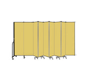 Wallmount Room Divider - 6' 8"H x 16' 6"L - 9 Panel, Primary Yellow, Fabric