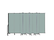 Wallmount Room Divider - 6' 8"H x 16' 6"L - 9 Panel, Sea Green, Fabric
