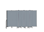 Wallmount Room Divider - 6' 8"H x 16' 6"L - 9 Panel, Blue Tide, Vinyl