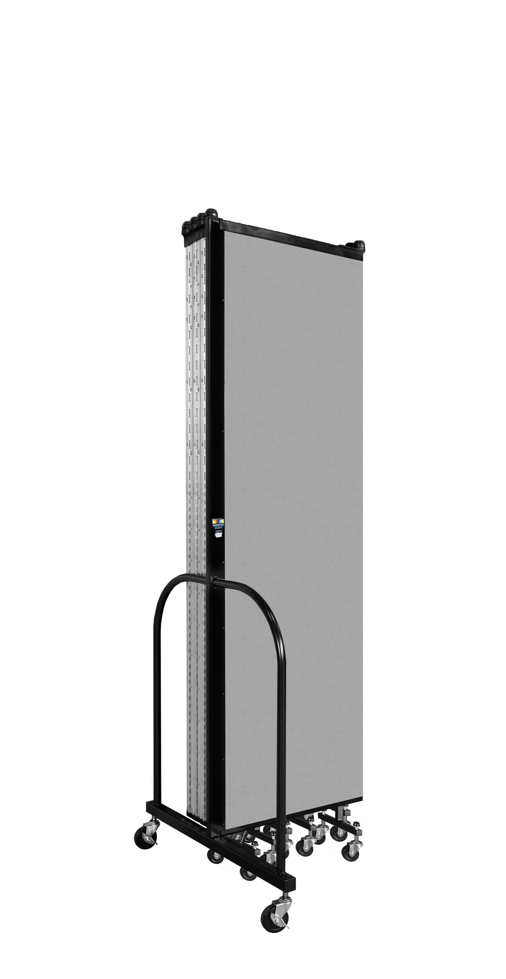 Wallmount Room Divider - 6' 8"H x 16' 6"L - 9 Panel, Granite, Vinyl