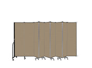 Wallmount Room Divider - 6' 8"H x 16' 6"L - 9 Panel, Sandalwood, Vinyl