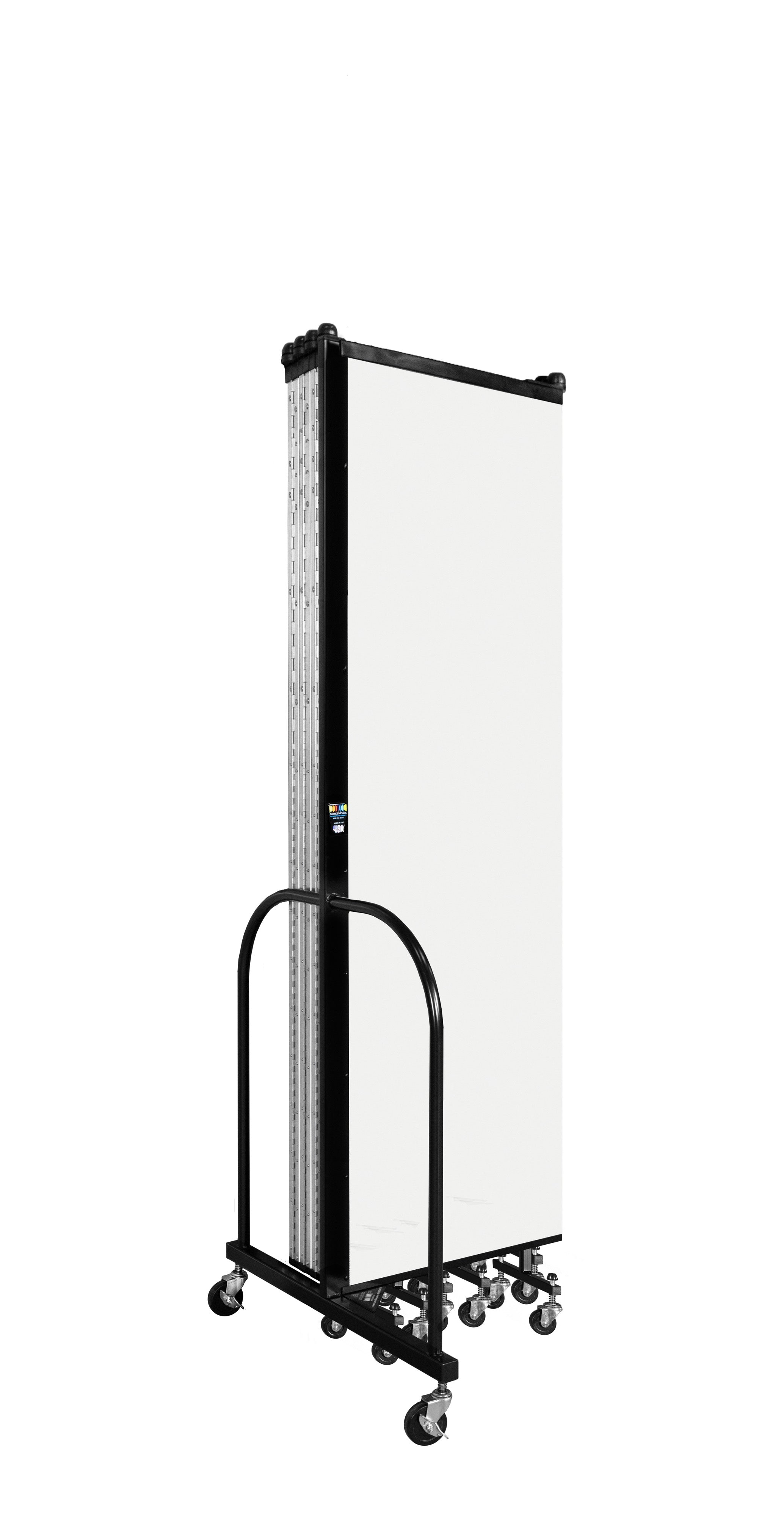 Wallmount Room Divider - 6' 8"H x 16' 6"L - 9 Panel, Ice, Vinyl