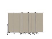Wallmount Room Divider - 6' 8"H x 16' 6"L - 9 Panel, Hazelnut, Vinyl
