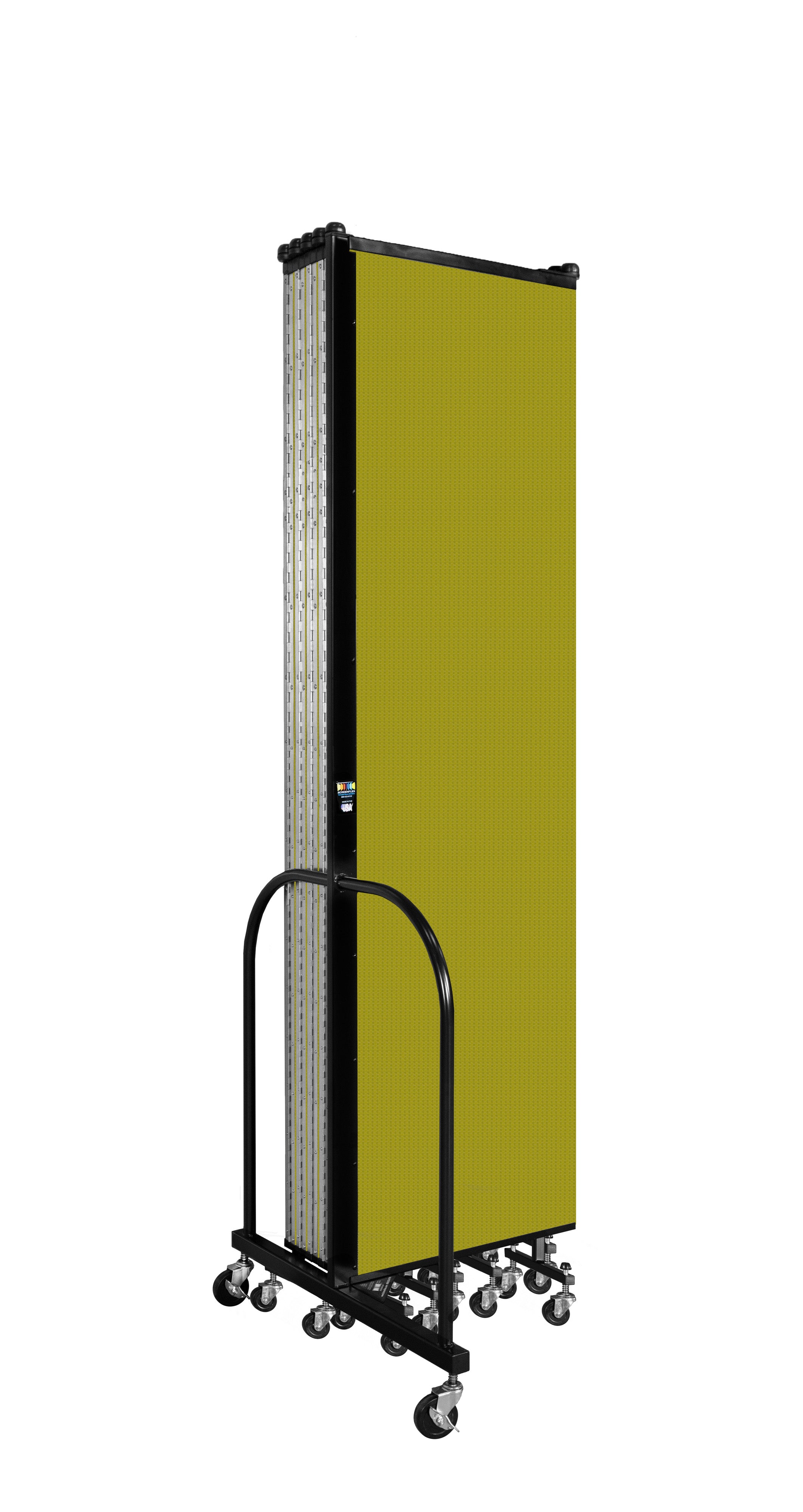 Wallmount Room Divider - 7' 4"H x 20' 2"L - 11 Panel, Apple Green, Fabric