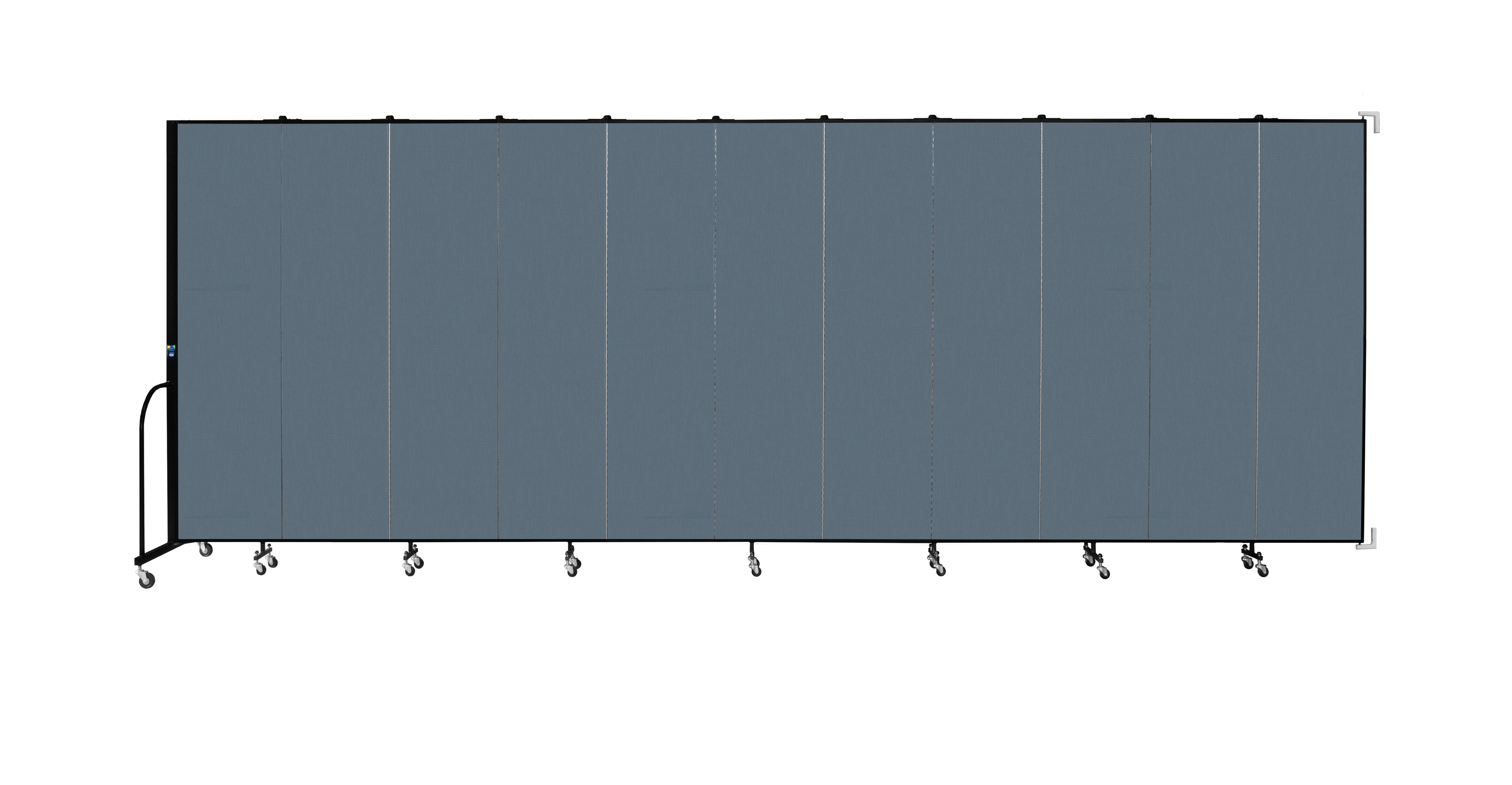 Wallmount Room Divider - 7' 4"H x 20' 2"L - 11 Panel, Lake, Fabric