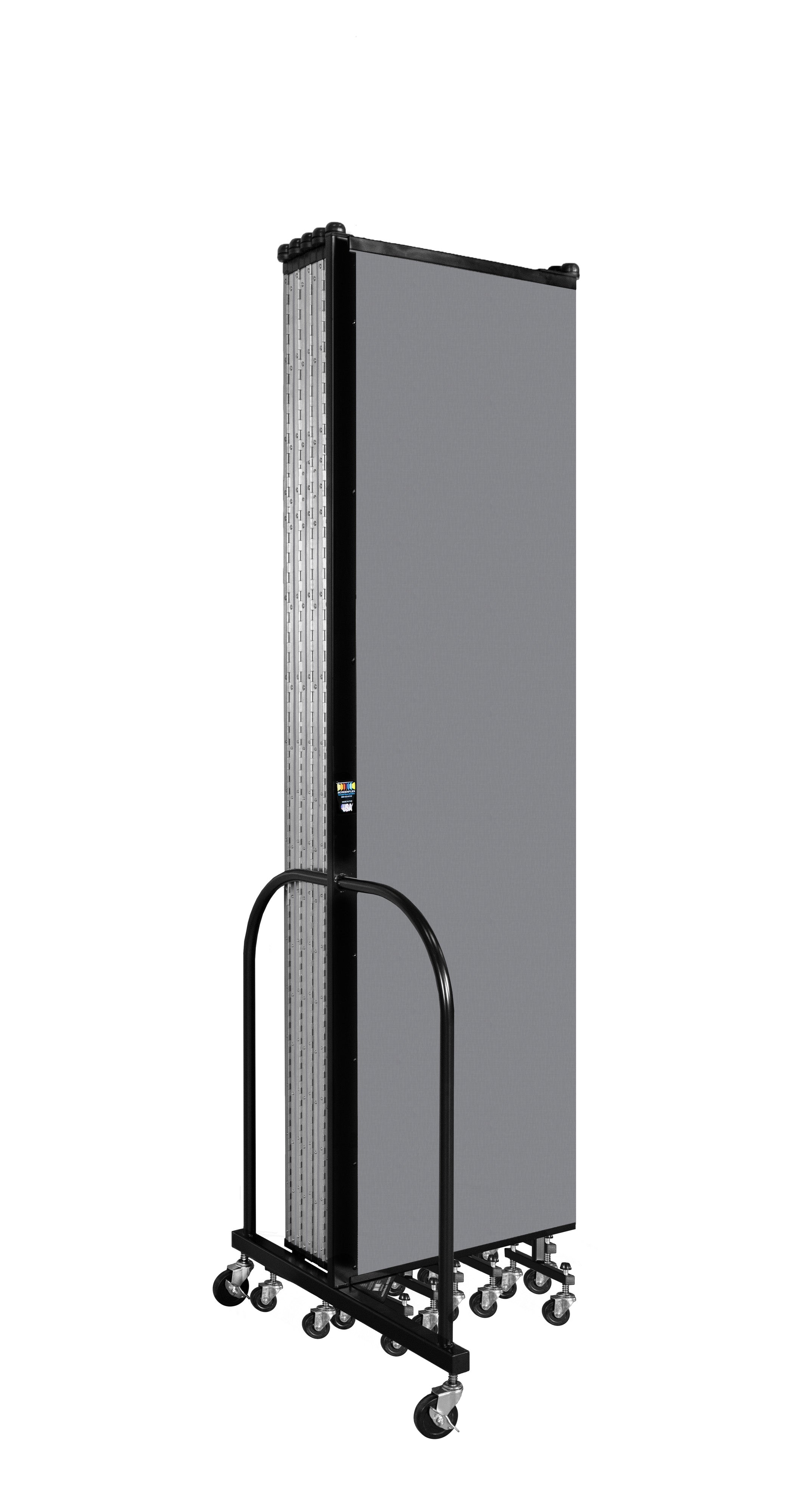 Wallmount Room Divider - 7' 4"H x 20' 2"L - 11 Panel, Stone, Fabric
