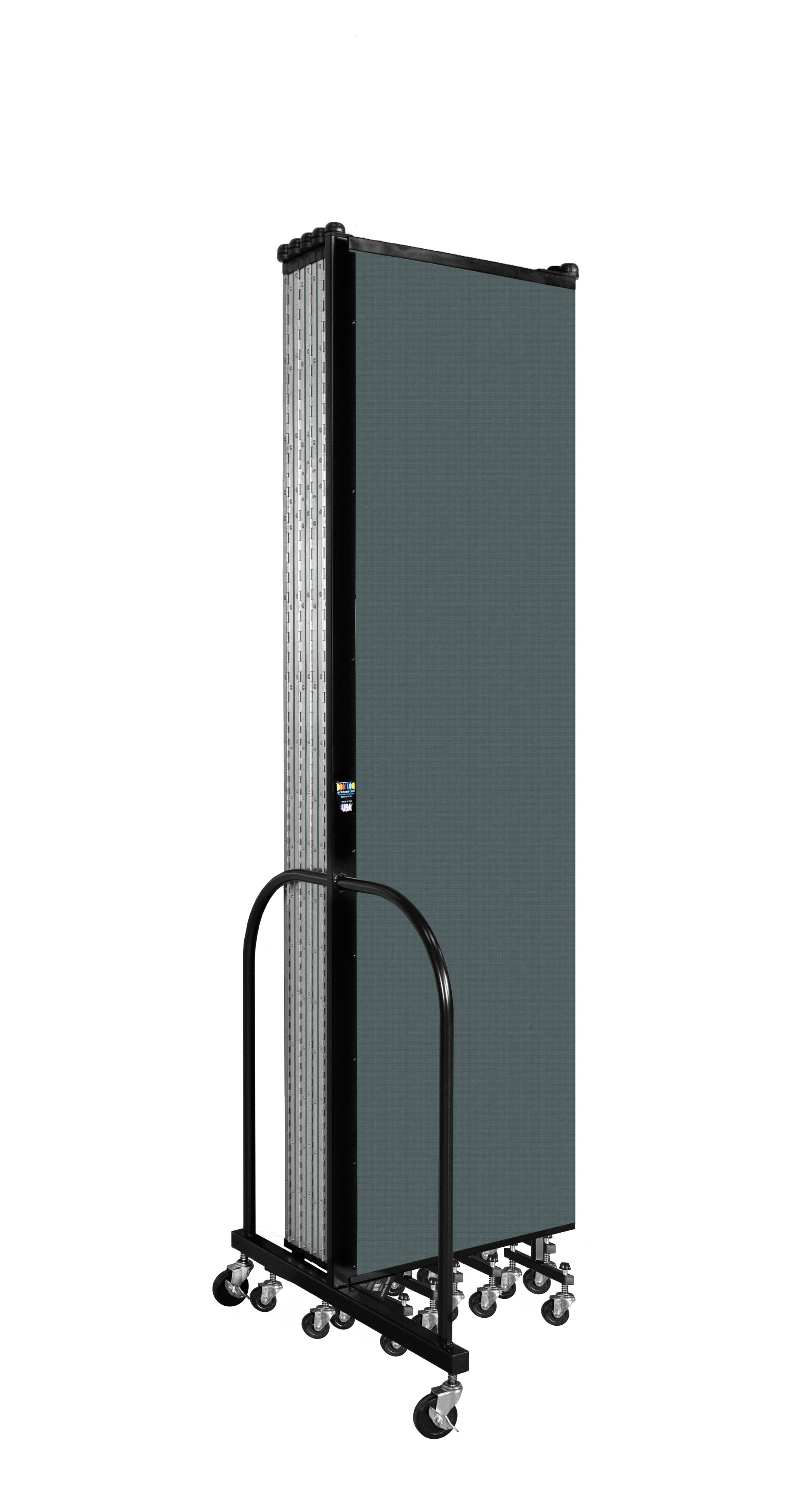 Wallmount Room Divider - 7' 4"H x 20' 2"L - 11 Panel, Mallard, Fabric