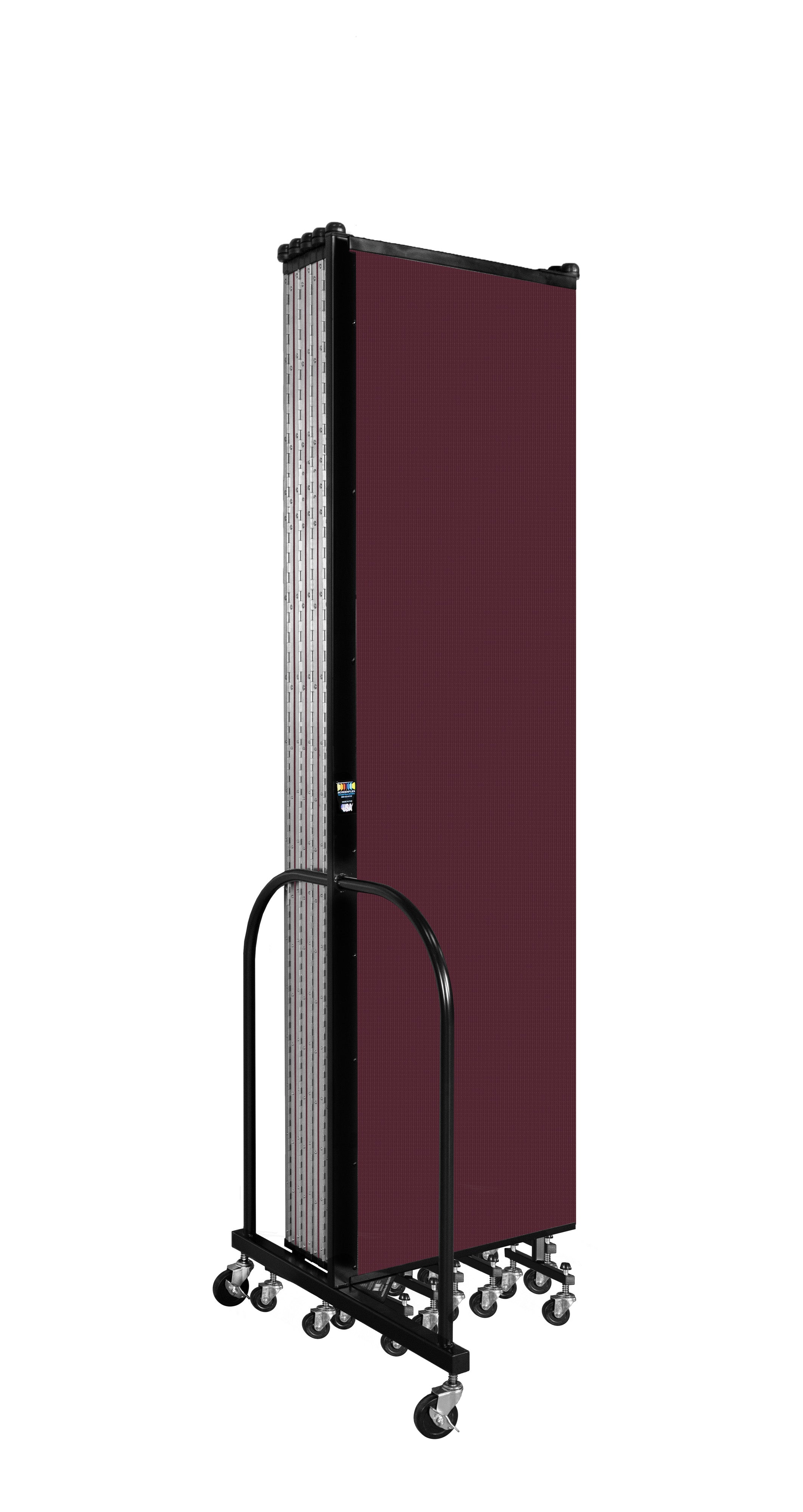 Wallmount Room Divider - 7' 4"H x 20' 2"L - 11 Panel, Purple, Fabric
