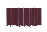 Wallmount Room Divider - 7' 4"H x 20' 2"L - 11 Panel, Purple, Fabric