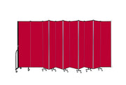 Wallmount Room Divider - 7' 4"H x 20' 2"L - 11 Panel, Primary Red, Fabric