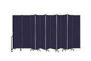 Wallmount Room Divider - 7' 4"H x 20' 2"L - 11 Panel, Navy, Fabric