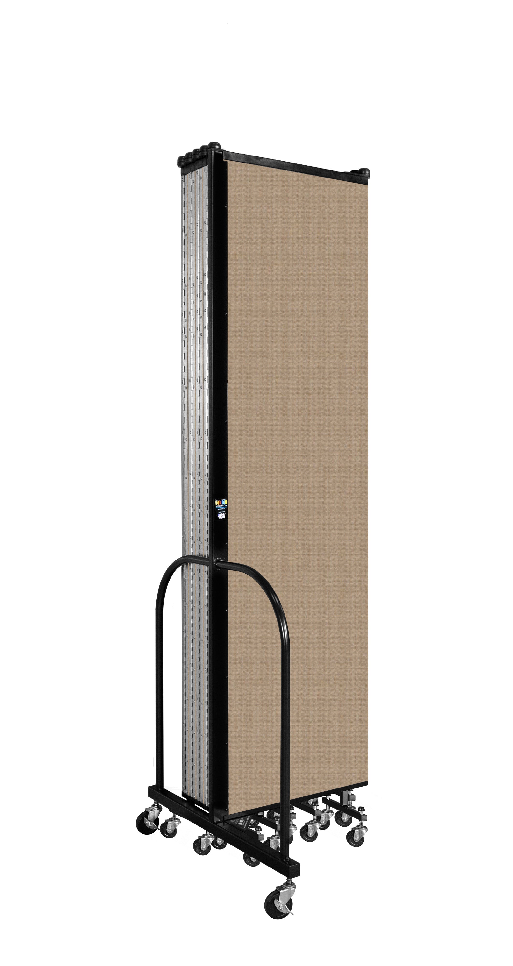 Wallmount Room Divider - 7' 4"H x 20' 2"L - 11 Panel, Desert, Fabric