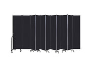 Wallmount Room Divider - 7' 4"H x 20' 2"L - 11 Panel, Black, Fabric