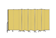 Wallmount Room Divider - 7' 4"H x 20' 2"L - 11 Panel, Primary Yellow, Fabric
