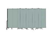 Wallmount Room Divider - 7' 4"H x 20' 2"L - 11 Panel, Sea Green, Fabric