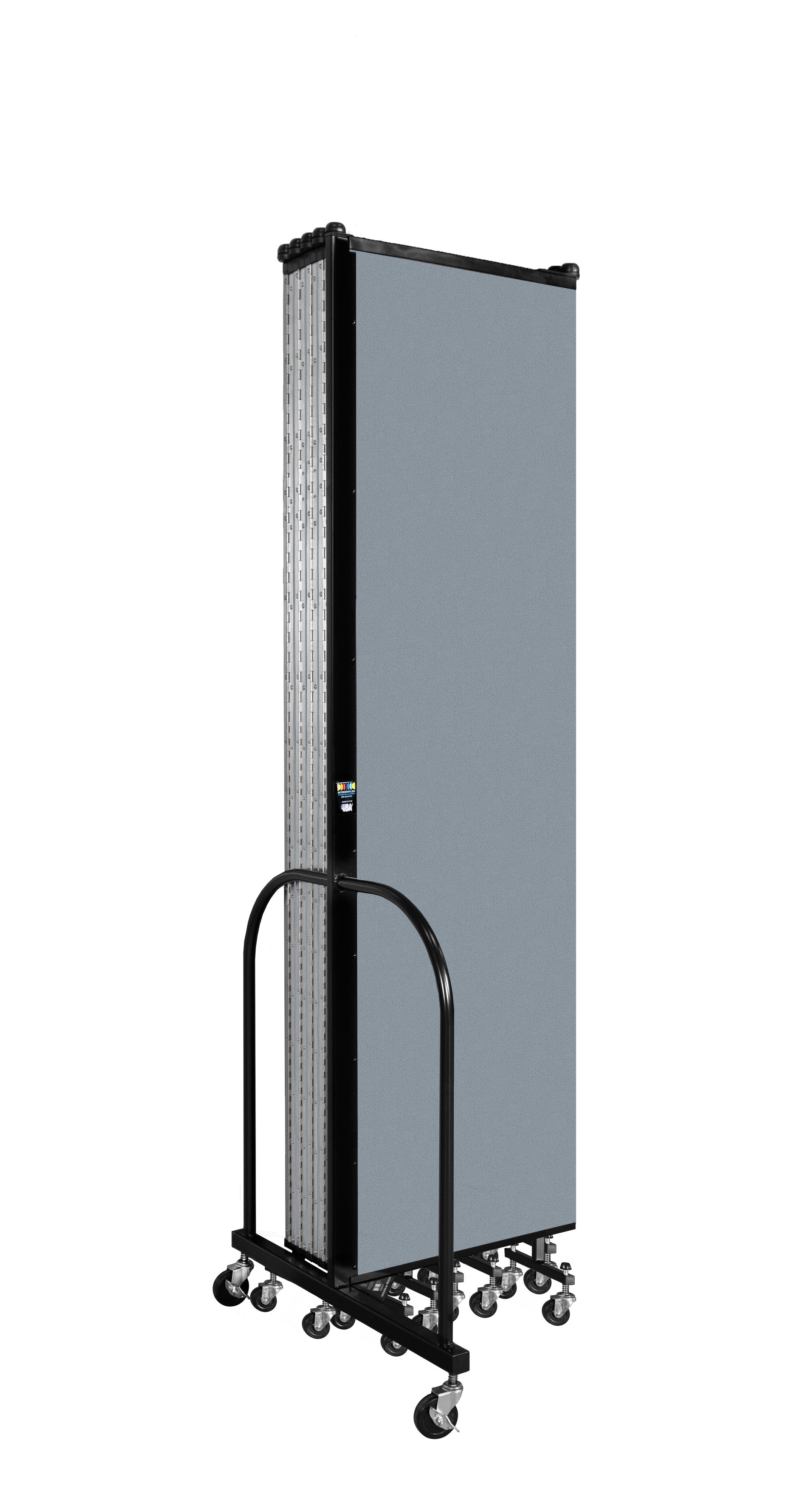 Wallmount Room Divider - 7' 4"H x 20' 2"L - 11 Panel, Blue Tide, Vinyl