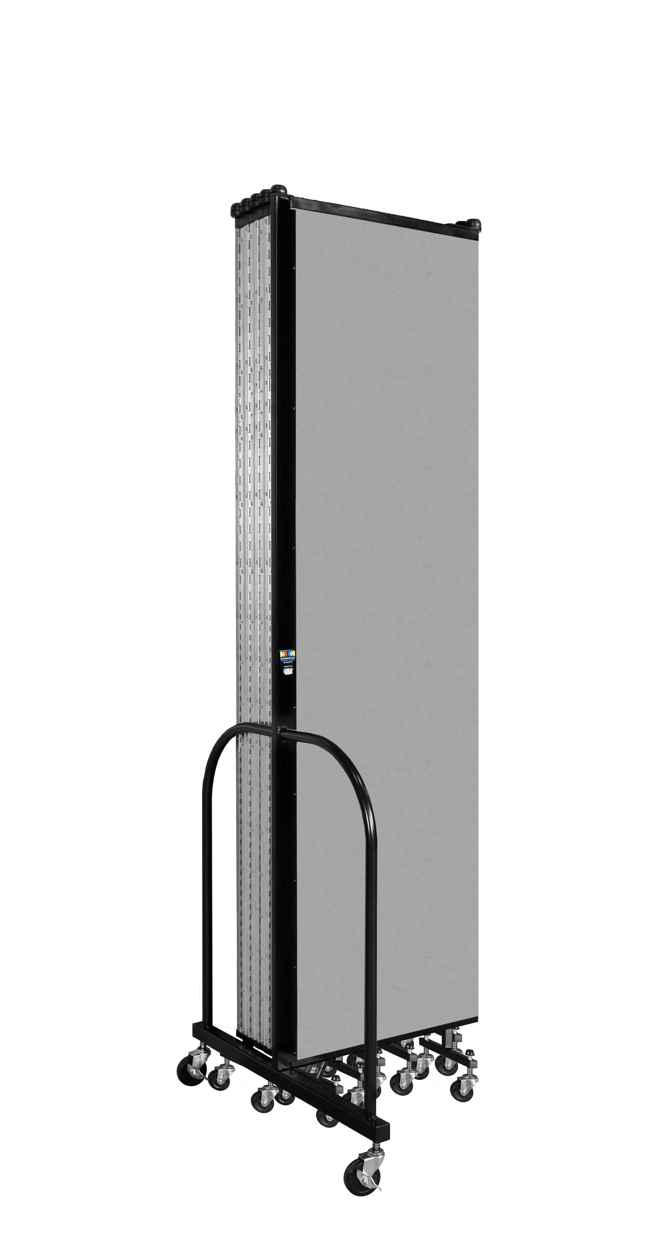 Wallmount Room Divider - 7' 4"H x 20' 2"L - 11 Panel, Granite, Vinyl