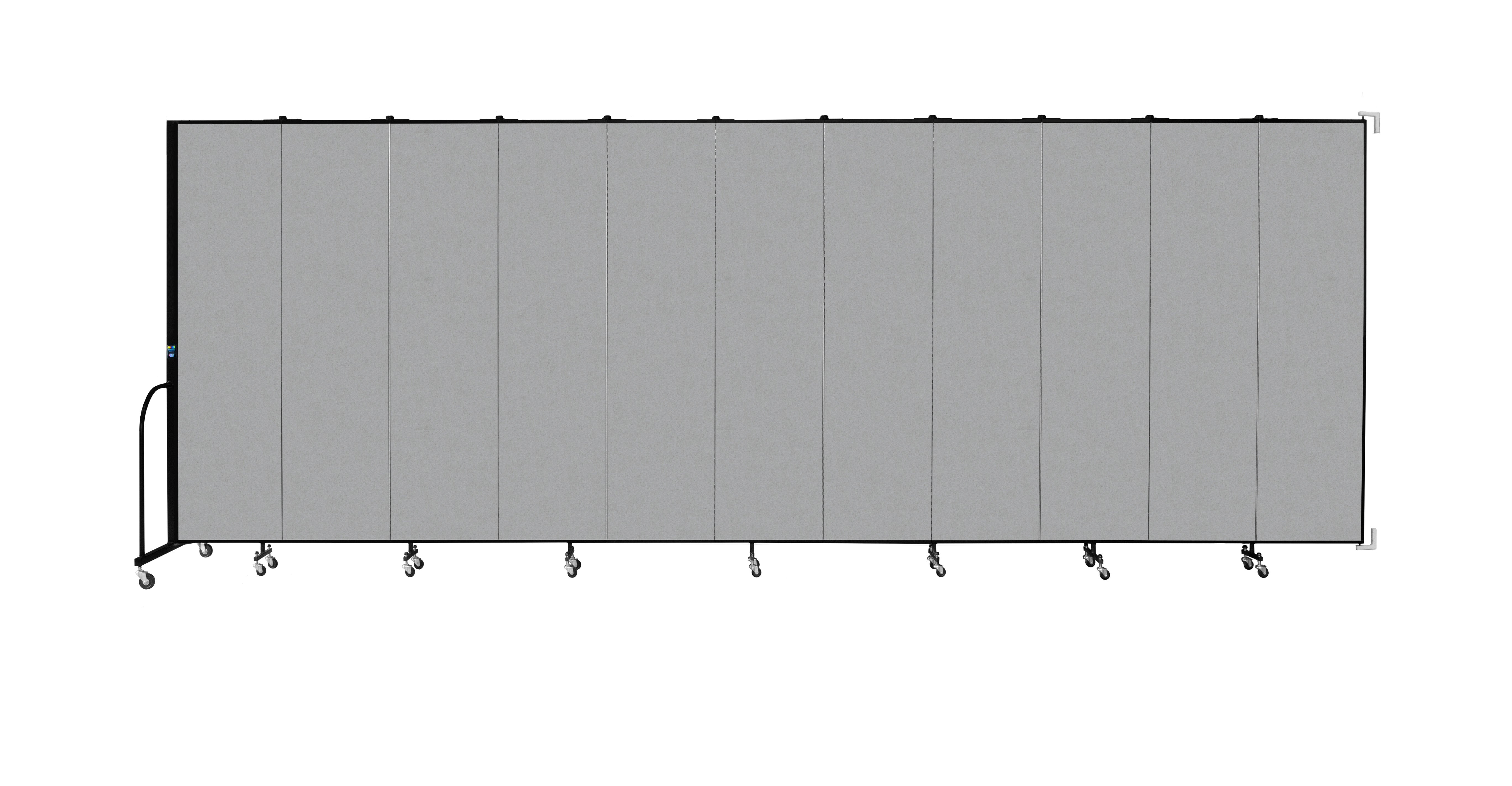 Wallmount Room Divider - 7' 4"H x 20' 2"L - 11 Panel, Granite, Vinyl