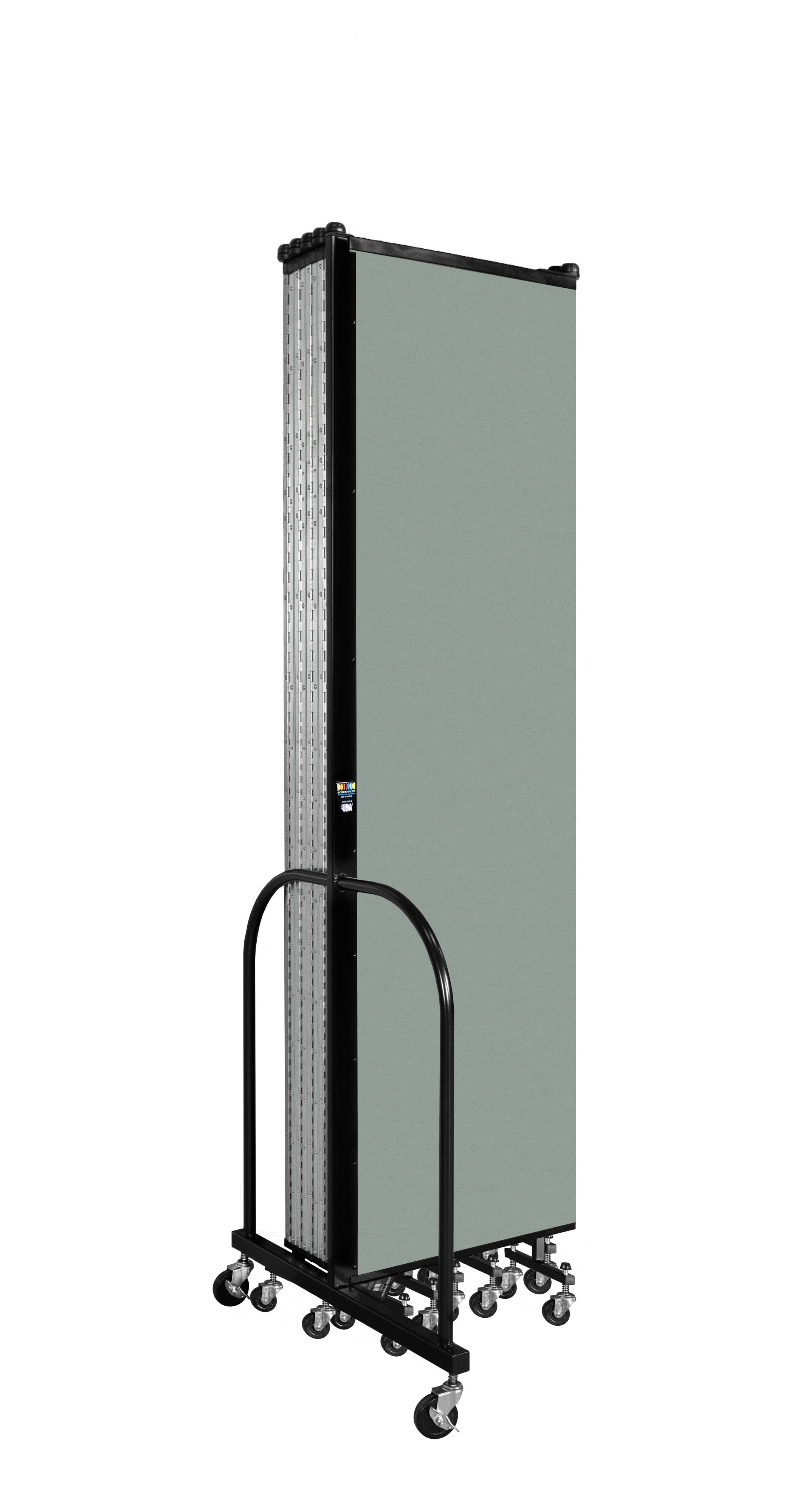 Wallmount Room Divider - 7' 4"H x 20' 2"L - 11 Panel, Mint, Vinyl