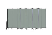 Wallmount Room Divider - 7' 4"H x 20' 2"L - 11 Panel, Mint, Vinyl