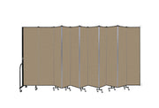Wallmount Room Divider - 7' 4"H x 20' 2"L - 11 Panel, Sandalwood, Vinyl