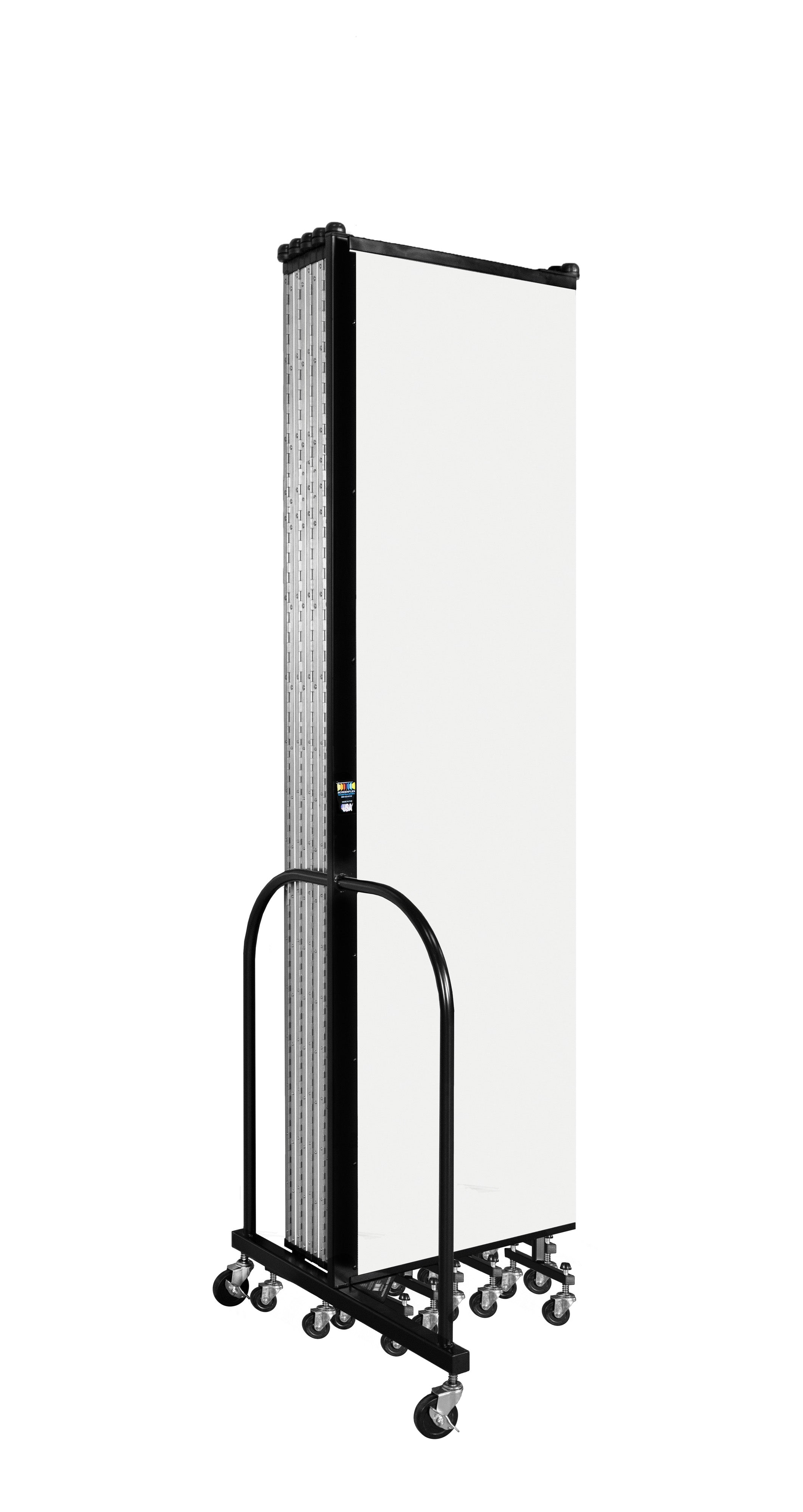 Wallmount Room Divider - 7' 4"H x 20' 2"L - 11 Panel, Ice, Vinyl