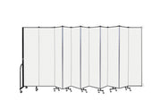 Wallmount Room Divider - 7' 4"H x 20' 2"L - 11 Panel, Ice, Vinyl