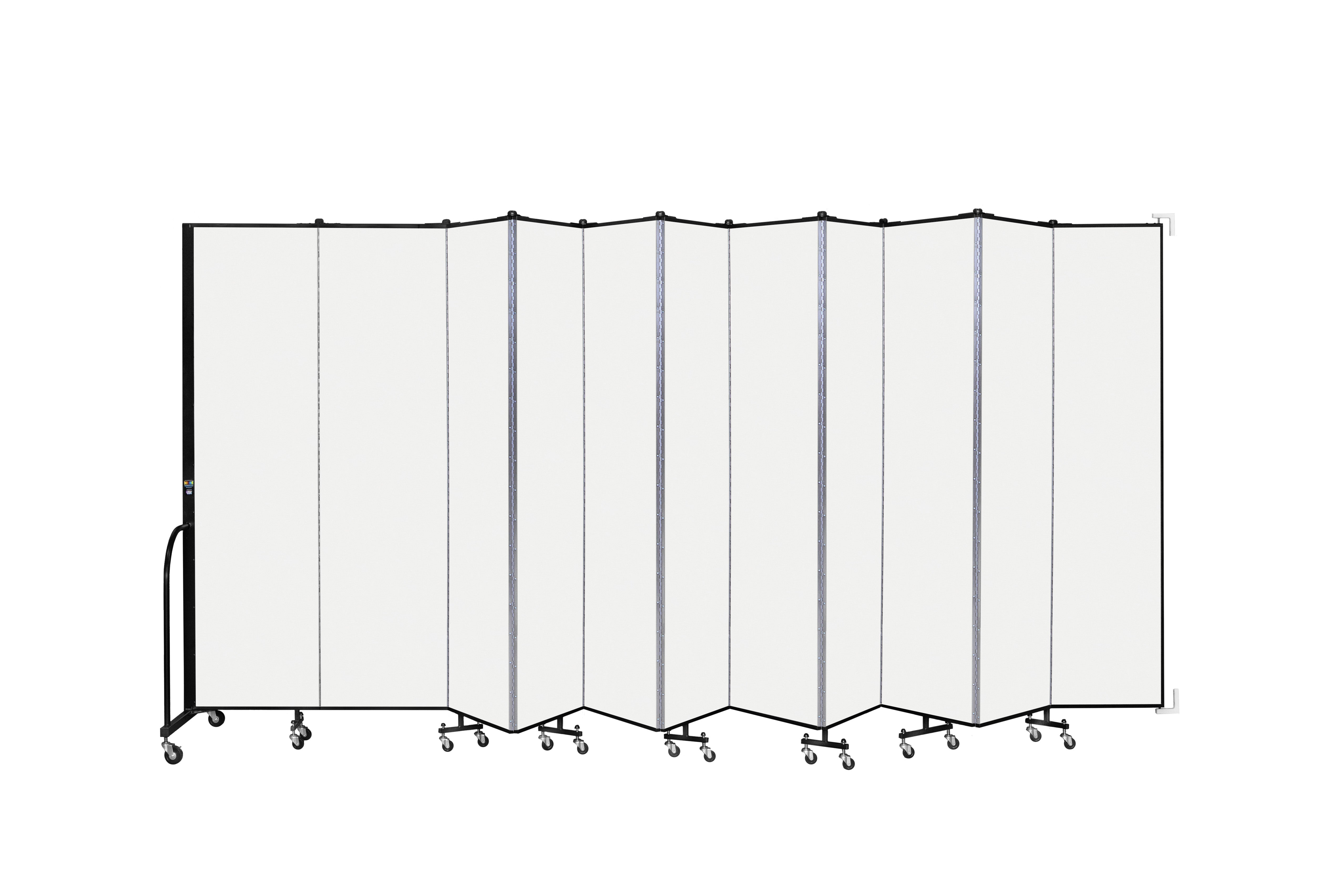 Wallmount Room Divider - 7' 4"H x 20' 2"L - 11 Panel, Ice, Vinyl