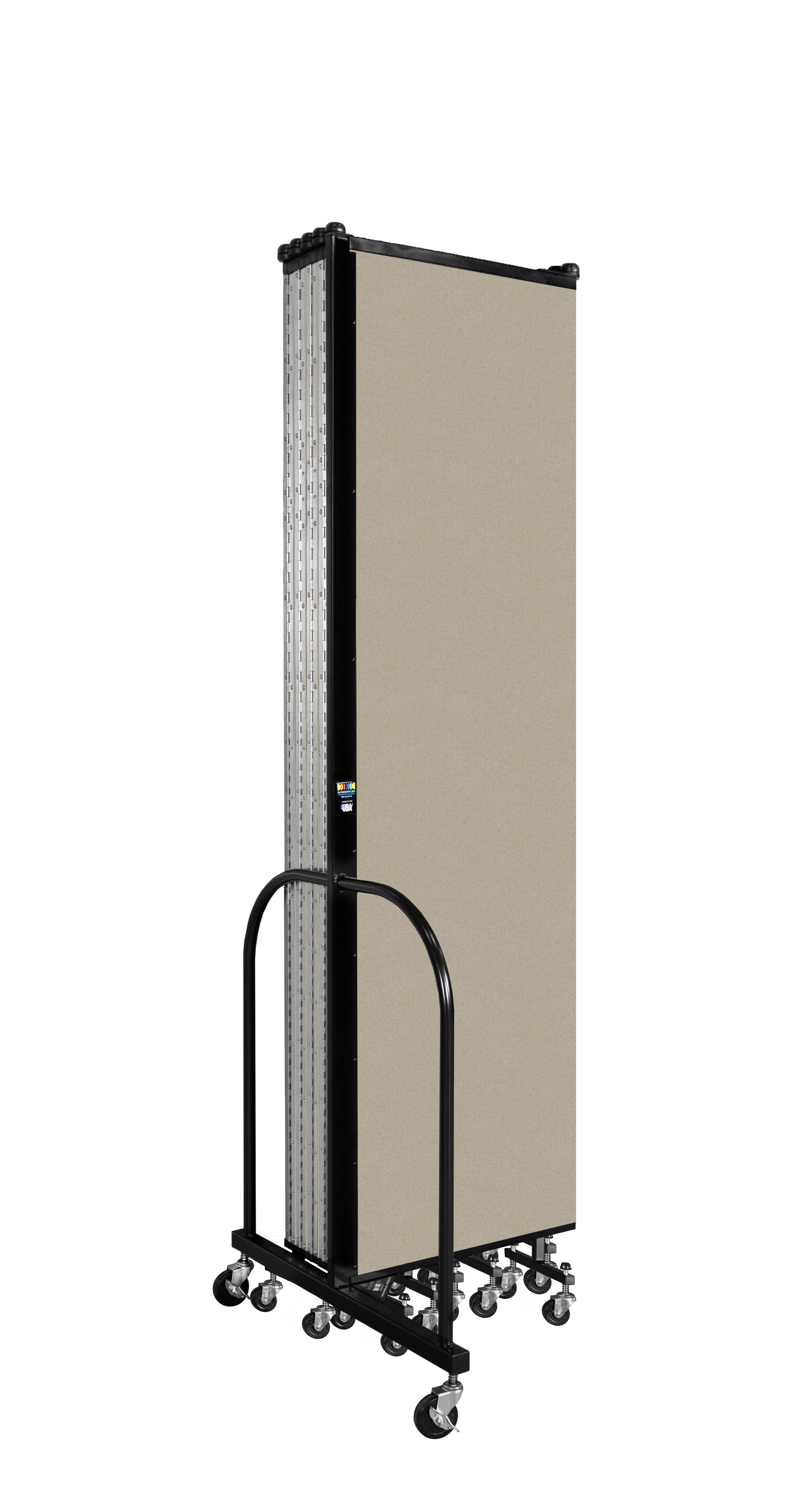 Wallmount Room Divider - 7' 4"H x 20' 2"L - 11 Panel, Hazelnut, Vinyl