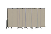 Wallmount Room Divider - 7' 4"H x 20' 2"L - 11 Panel, Hazelnut, Vinyl