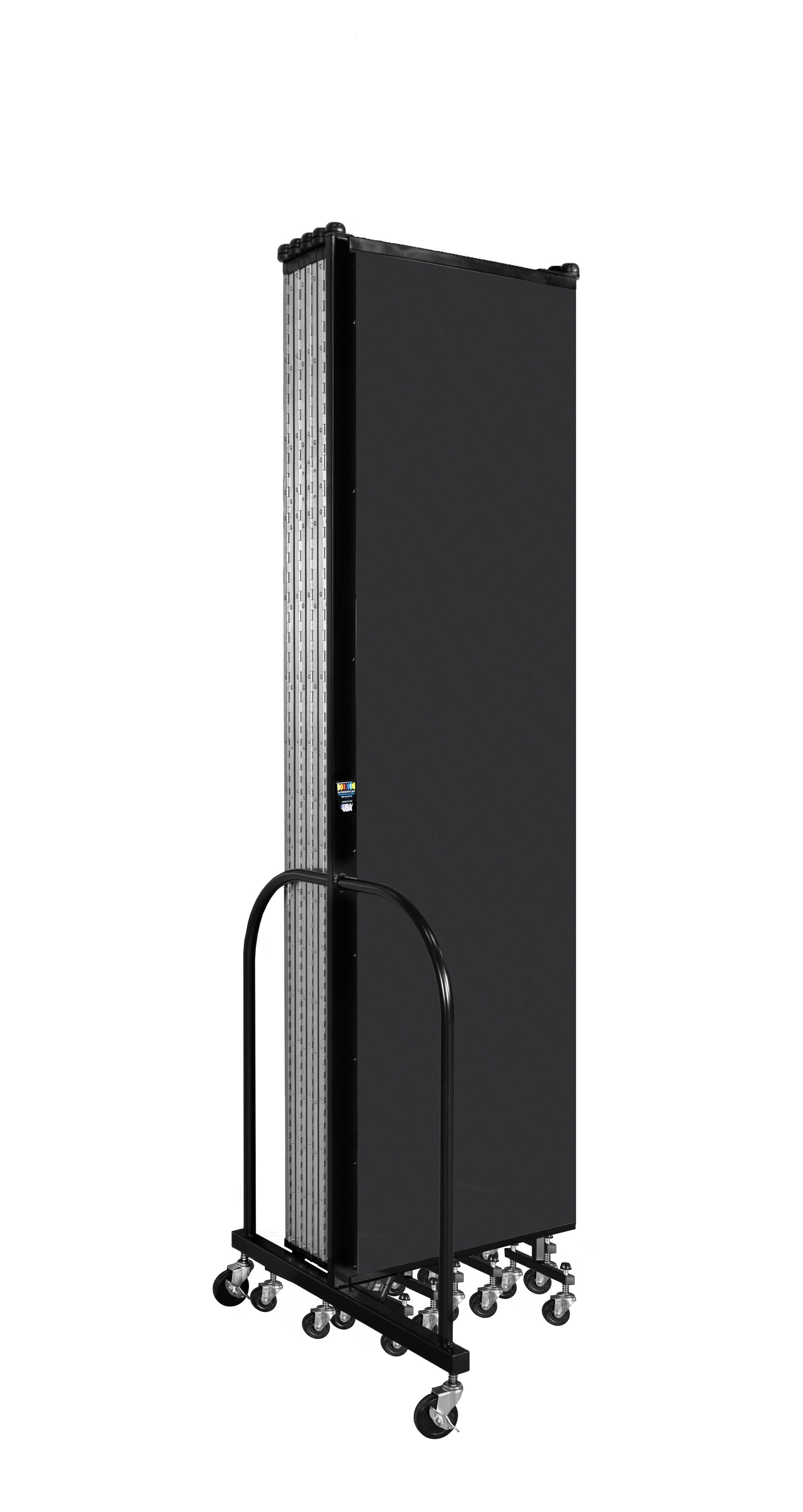 Wallmount Room Divider - 7' 4"H x 20' 2"L - 11 Panel, Coal, Vinyl