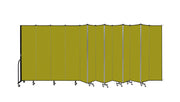 Wallmount Room Divider - 7' 4"H x 23' 10" - 13 Panel, Apple Green, Fabric