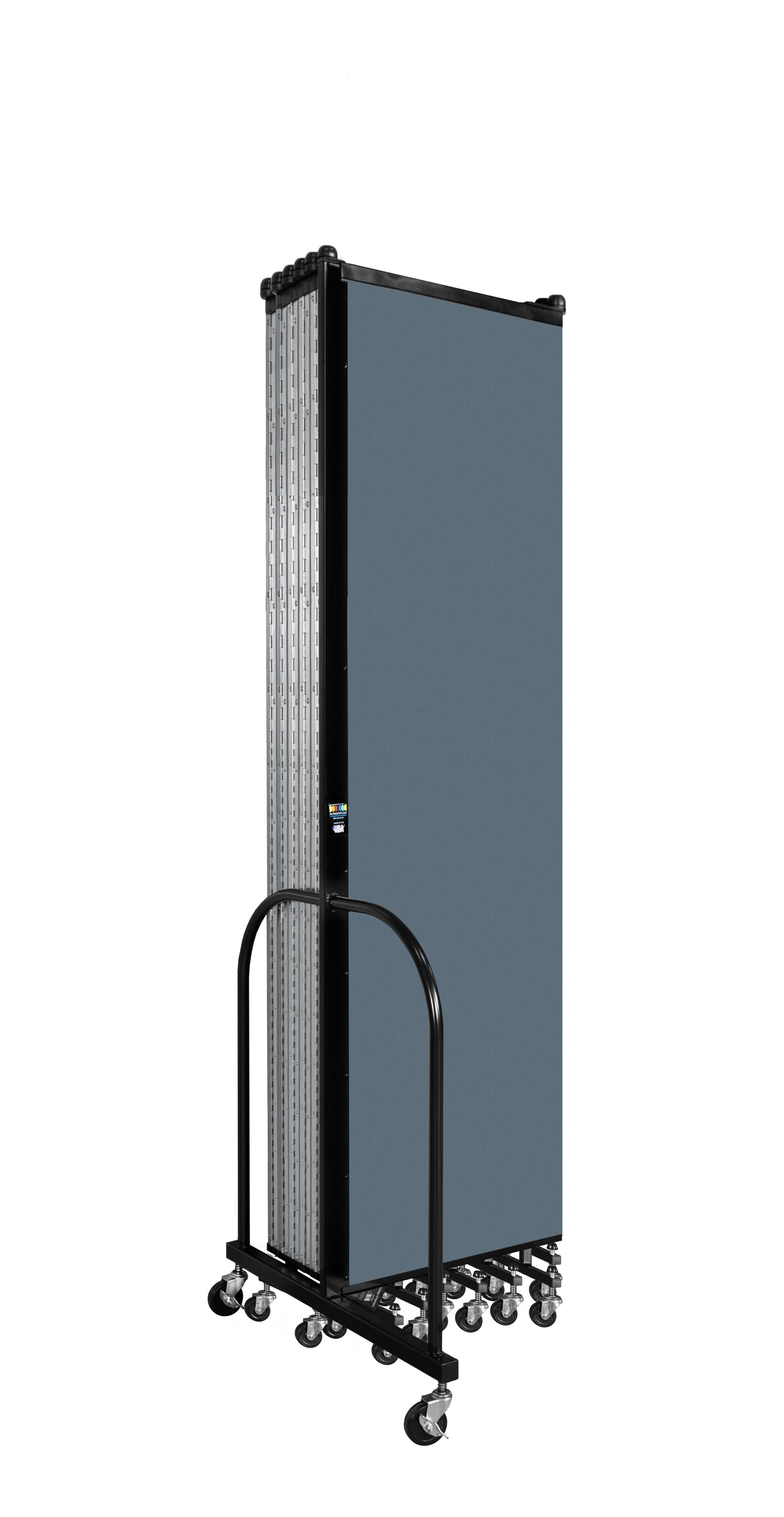 Wallmount Room Divider - 7' 4"H x 23' 10" - 13 Panel, Lake, Fabric