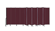Wallmount Room Divider - 7' 4"H x 23' 10" - 13 Panel, Purple, Fabric