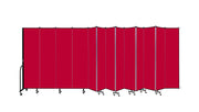 Wallmount Room Divider - 7' 4"H x 23' 10" - 13 Panel, Primary Red, Fabric