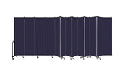 Wallmount Room Divider - 7' 4"H x 23' 10" - 13 Panel, Navy, Fabric
