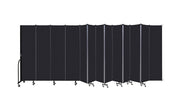 Wallmount Room Divider - 7' 4"H x 23' 10" - 13 Panel, Black, Fabric