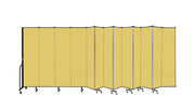 Wallmount Room Divider - 7' 4"H x 23' 10" - 13 Panel, Primary Yellow, Fabric