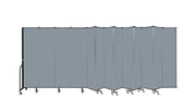 Wallmount Room Divider - 7' 4"H x 23' 10" - 13 Panel, Blue Tide, Vinyl