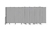 Wallmount Room Divider - 7' 4"H x 23' 10" - 13 Panel, Granite, Vinyl