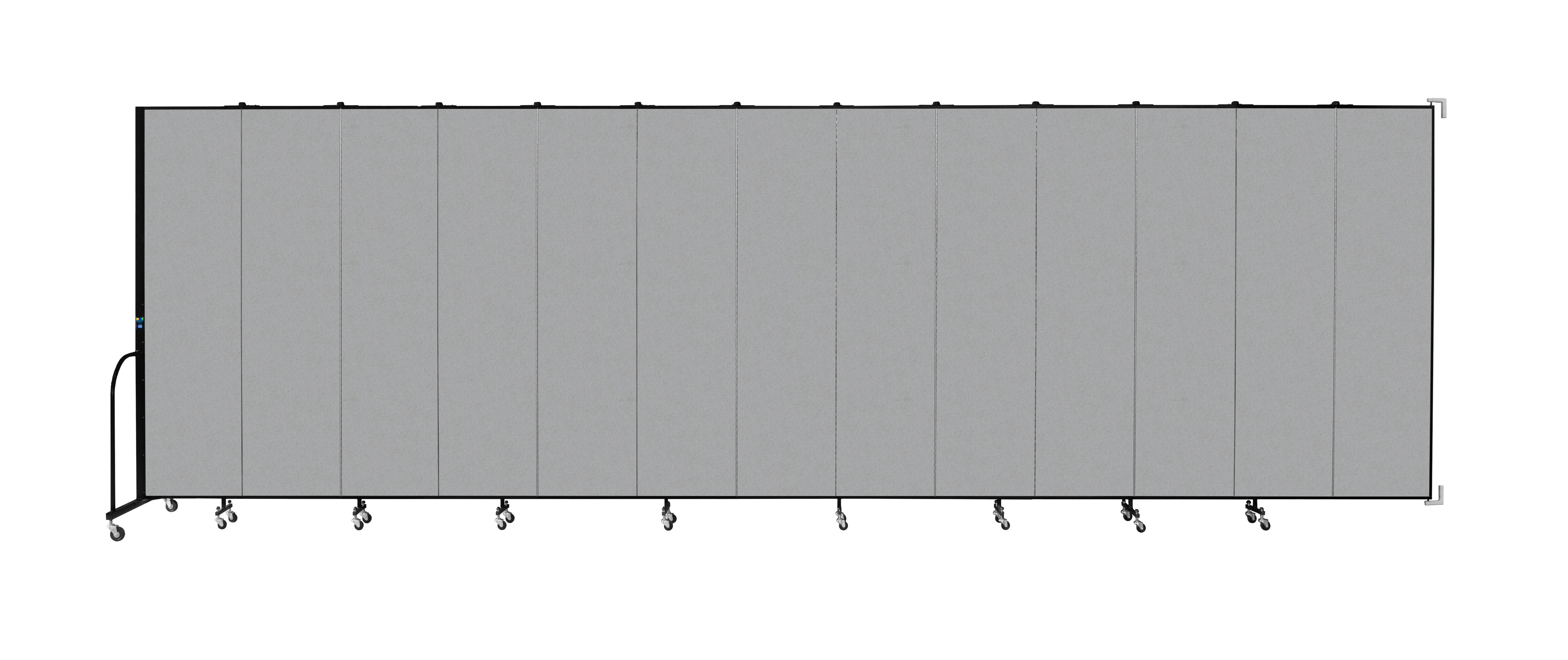 Wallmount Room Divider - 7' 4"H x 23' 10" - 13 Panel, Granite, Vinyl