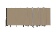 Wallmount Room Divider - 7' 4"H x 23' 10" - 13 Panel, Sandalwood, Vinyl