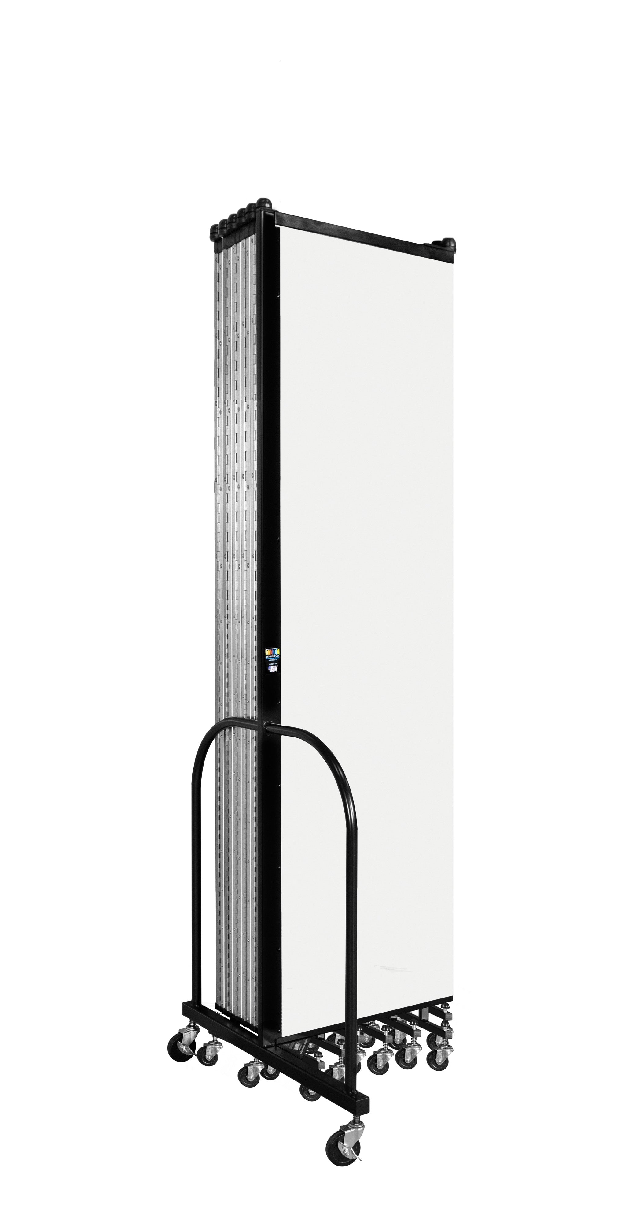 Wallmount Room Divider - 7' 4"H x 23' 10" - 13 Panel, Ice, Vinyl