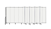 Wallmount Room Divider - 7' 4"H x 23' 10" - 13 Panel, Ice, Vinyl