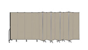Wallmount Room Divider - 7' 4"H x 23' 10" - 13 Panel, Hazelnut, Vinyl