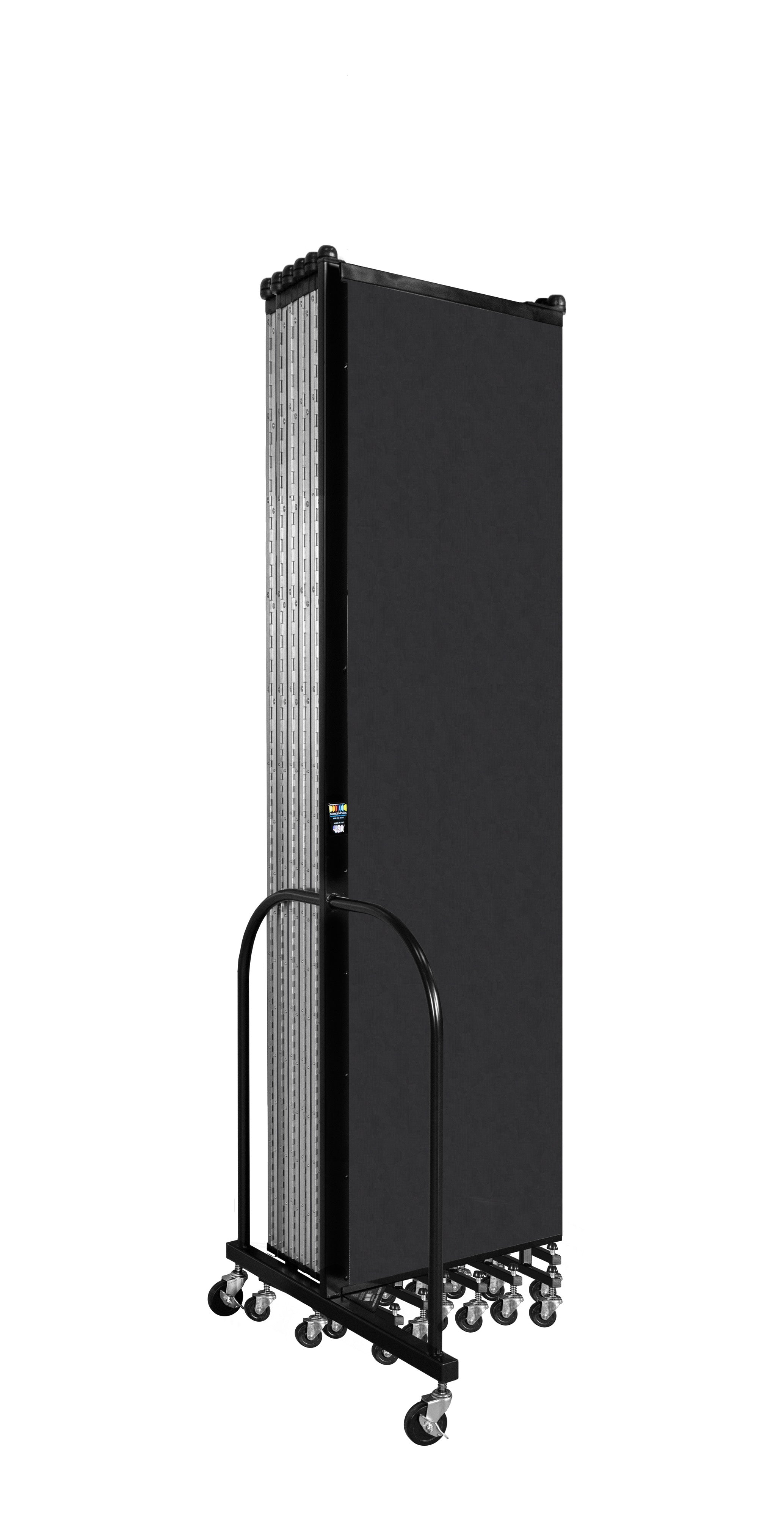 Wallmount Room Divider - 7' 4"H x 23' 10" - 13 Panel, Coal, Vinyl