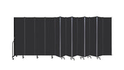 Wallmount Room Divider - 7' 4"H x 23' 10" - 13 Panel, Coal, Vinyl