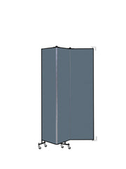 Wallmount Room Divider - 7' 4"H x 5' 6"L - 3 Panel, Lake, Fabric