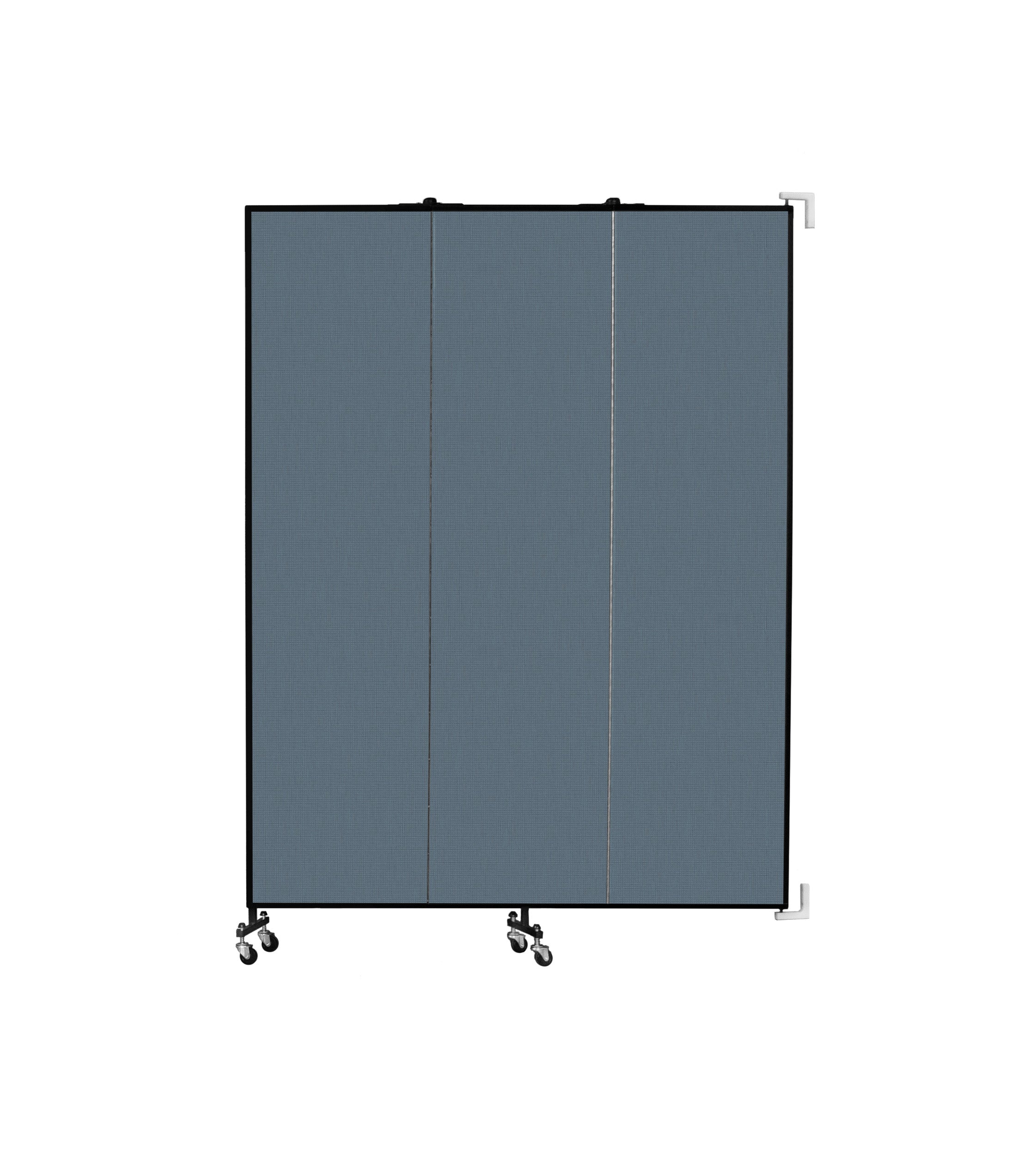 Wallmount Room Divider - 7' 4"H x 5' 6"L - 3 Panel, Lake, Fabric