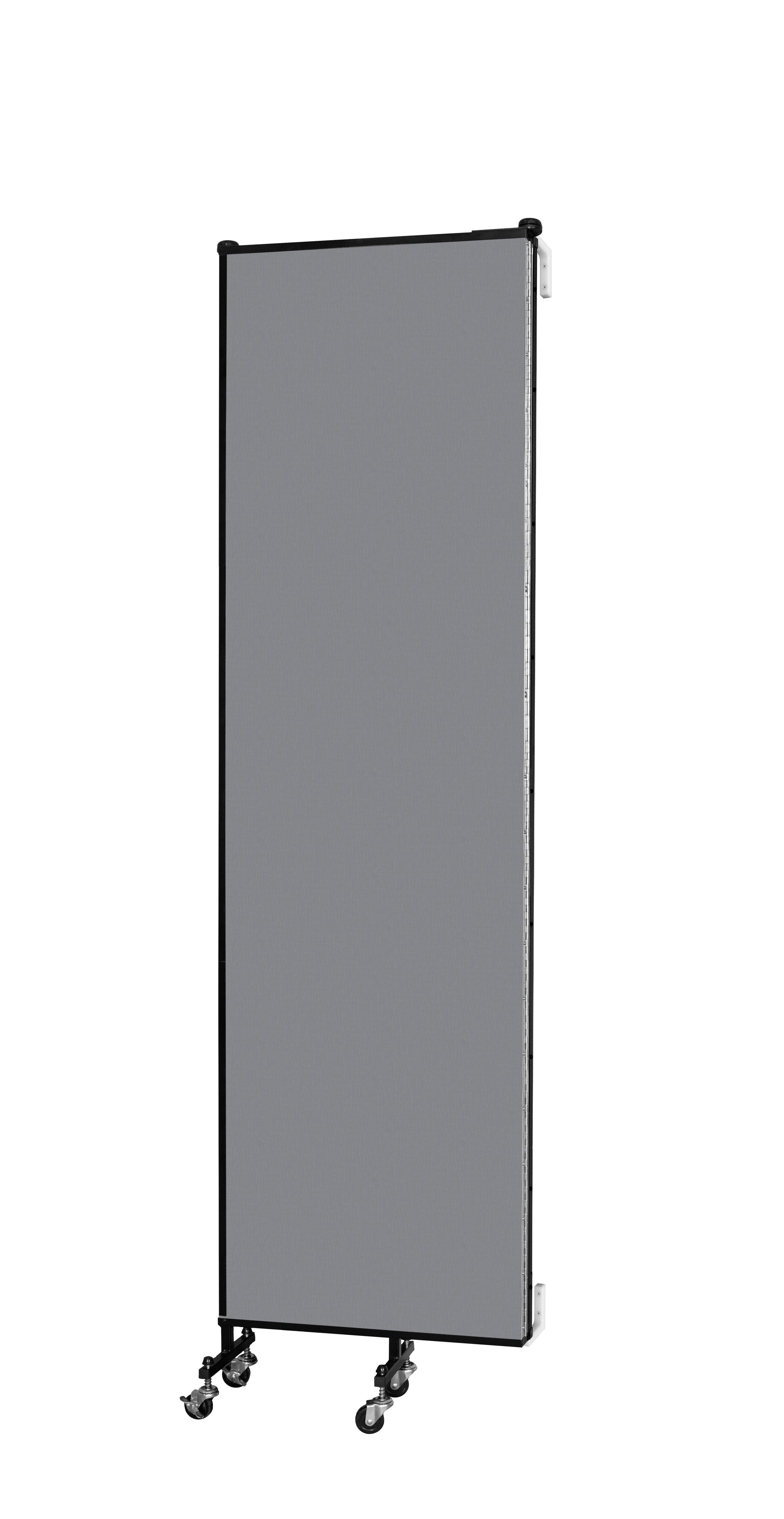 Wallmount Room Divider - 7' 4"H x 5' 6"L - 3 Panel, Stone, Fabric